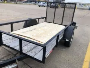 Plywood on trailer